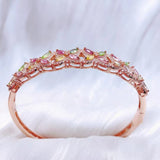 Natural Gemstone Jewellery 925 Silver Natural Tourmaline Bangle Candy Color