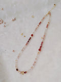 Natural Crystal and Amber Beads Necklace DIY Craft Jewellery