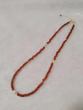 Semi Precious Jewelry DIY Beads Necklace Natural Garnet Stone