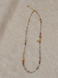 Natural Amethyst, Citrine, Hair Crystal and Agate Beads Necklace DIY Strand Jewellery