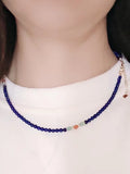 Natural Stone Lapis Lazuli Necklace DIY Beads Jewellery