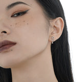 Waterdrop Asymmetric Earrings 925 Silver With Gold Plated Finish High Polish Jewelry