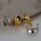 High Polish 925 Sterling Silver Jewelry Gold Finish Smooth Stud Earrings For Special Occasion