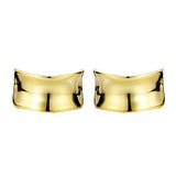 High Polish 925 Sterling Silver Jewelry Gold Finish Smooth Stud Earrings For Special Occasion