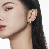 Aesthetic Design Jewelry, Minimalist Stud Earrings Irregular Texture Sterling Silver Jewellery