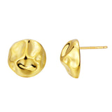 Aesthetic Design Jewelry, Minimalist Stud Earrings Irregular Texture Sterling Silver Jewellery
