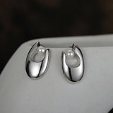Minimalist Gold Tone Earrings Unique Design 925 Silver Jewelry for Birthday Gift