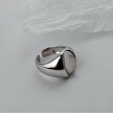 Silver Chunky Rings for Women Open Knuckle Ring Trendy Smooth Concave Shape