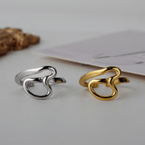 Minimalist Silver Open Adjustable Ring Women Fashion Jewelry