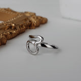 Minimalist Silver Open Adjustable Ring Women Fashion Jewelry