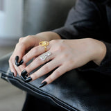 925 Sterling Silver Ring Gold Plated Fashion Jewellery For Women