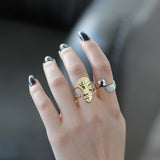 925 Sterling Silver Ring Gold Plated Fashion Jewellery For Women