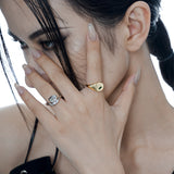 18K Gold Plated Adjustable Open Stacking Knuckle Ring Sterling Silver Jewellery