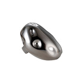 Irregular Silver Ring Geometrical Shape and Smooth Gold Plated Jewelry