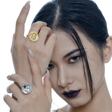 Layered Texture Stackable Open Rings Trendy Dainty Minimalist Jewelry Gifts For Women