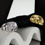 Chunky Open Rings for Women Gold Tone Silver Thick Statement Jewelry Simple Stackable Band
