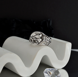 Chunky Open Rings for Women Gold Tone Silver Thick Statement Jewelry Simple Stackable Band