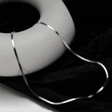 Minimalist 925 Sterling Silver Women's Blade Necklace Versatile Collarbone Chain Trendy Jewelry