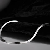 Minimalist 925 Sterling Silver Women's Blade Necklace Versatile Collarbone Chain Trendy Jewelry