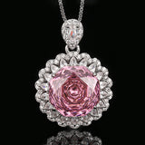 Rose Cut Gems Earrings Pendant Open Ring Set Gorgeous Jewelry Gold-plated Round Pink Stone Costume Jewellery
