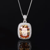 Large Simulated Champagne Stone Ring Earrings Pendant Luxury Jewelry Sets For Important Occation