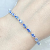 Pear Cut Tanzanite Bracelet 925 Sterling Silver With Natural Gemstone Jewellery