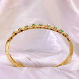 Natural Gemstone Jewelry 925 Silver With Columbia Emerald Bangle