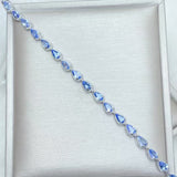 Pear Cut Tanzanite Bracelet 925 Sterling Silver With Natural Gemstone Jewellery