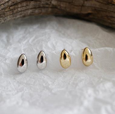 Sterling Silver Minimalist Teardrop Stud Earrings Tiny Simple Earrings for Women Girls - lanciashow