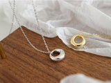 925 Sterling Silver Fashion Geometric Pendant Chain Necklace for Women - lanciashow