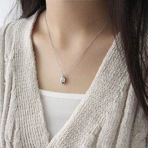 Choker Necklace Silver Simple Beads Pendant Chain Necklace for Women Girls Gift - lanciashow