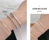 925 Sterling Silver Jewellery Beads Strand Bracelet 2mm 3mm 4mm 5mm - lanciashow