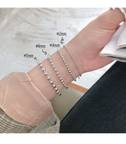 925 Sterling Silver Jewellery Beads Strand Bracelet 2mm 3mm 4mm 5mm - lanciashow