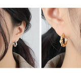 925 Sterling Silver Open Hoop Earrings for Women Girls, 925 Sterling Silver Post Ears - lanciashow