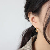 925 Sterling Silver Open Hoop Earrings for Women Girls, 925 Sterling Silver Post Ears - lanciashow