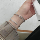 925 Sterling Silver Retro Bracelet Vintage Womens Jewelry - lanciashow