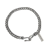 925 Sterling Silver Retro Jewelry Chain Tag Bracelet Women Men Lovers - lanciashow