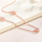 925 Silver Jewlery Clavicle Chain Necklace With Zircon Mini Star - lanciashow