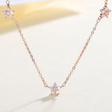 925 Silver Jewlery Clavicle Chain Necklace With Zircon Mini Star - lanciashow