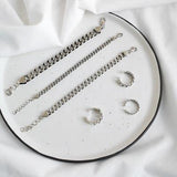 925 Sterling Silver Jewelry Flat Chain Bracelet For Women Men Lovers - lanciashow