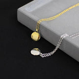 925 Sterling Silver Polished Round Coin Pendant Necklace for Womens Chain Fashion Jewelry Gifts - lanciashow