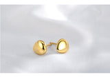 Plain 925 Silver Stud Earrings Trendy Gold Plated Jewelry For Women - lanciashow