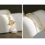 925 Sterling Silver Necklace New Baroque Freshwater Pearl Jewelry - lanciashow