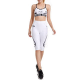 Summer Fitness Vest Yoga Suit With a Cropped Pant Print Bra - lanciashow