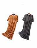 Women's Short Sleeve Modal Fiber Dress Summer Fashion Homewear - lanciashow