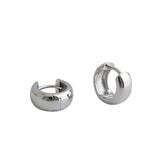 925 Sterling Silver Jewelry Mini Smooth Round Earrings For Student - lanciashow