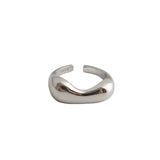 Open 925 Silver Ring #6.5 For Womens Girls, High Polish Rhodium & Yellow Gold Plated Jewellery - lanciashow