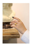 Open 925 Silver Ring #6.5 For Womens Girls, High Polish Rhodium & Yellow Gold Plated Jewellery - lanciashow
