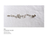 925 Sterling Silver Women's Jewelry Link Chain Bracelet Round Bead Charm - lanciashow