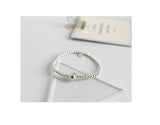 925 Sterling Silver Fine Jewellery 3mm Beads Strand Bracelet - lanciashow